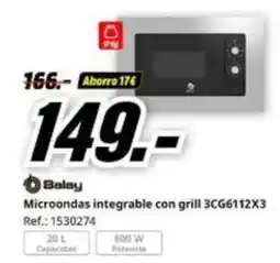 MediaMarkt Balay - microondas integrable con grill oferta