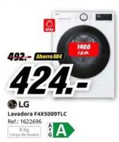 MediaMarkt Lg - lavadora f4x5009tlc oferta
