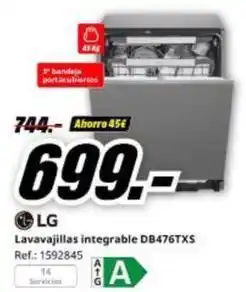 MediaMarkt Lg - lavavajillas integrable db476txs oferta