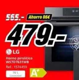 MediaMarkt Lg - horno pirolitico ws7d7631wb oferta