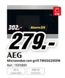 MediaMarkt Aeg - microondas con grill tms5g25iem oferta