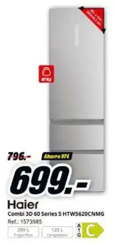 MediaMarkt Haier - combi 3d 60 series 5 htw5s20cnmg oferta