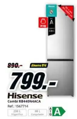 MediaMarkt Hisense - combi rb440n4aca oferta