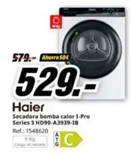 MediaMarkt Haier - secadora bomba calor i-pro series 3 hd90-a3939-ib oferta