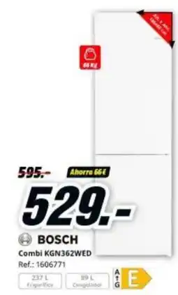 MediaMarkt Bosch - combi kgn362wed oferta