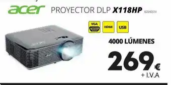Ecomputer Acer Pryector Dlp X118hp oferta