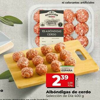 Dia Supermercados Albóndigas De Cerdo Selección De Dia oferta