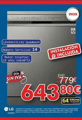 Electro Hiper Europa Lg Df222fp oferta