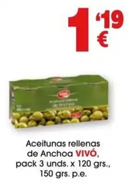 TOP Cash & Carry Vivó aceitunas rellenas de anchoa oferta