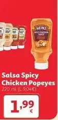Alcampo Heinz - salsa spicy chicken popey oferta