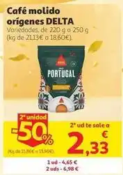 Alcampo Delta - café molido órigones oferta