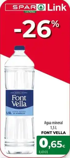 Spar La Palma Font Vella agua mineral oferta