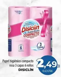 Spar La Palma Disiclin papel higiénico compacto rosa oferta