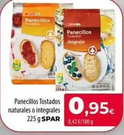 Spar La Palma SPAR panecillos tostados naturales o integrales oferta