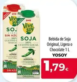 Spar La Palma Yosoy bebida de soja original, ligera o chocolate oferta