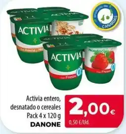 Spar La Palma Activia entero, desnatado o cereales oferta
