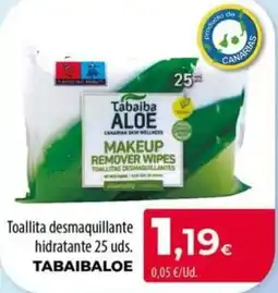 Spar La Palma Tabaiba Aloe toallita desmaquillante hidratante oferta