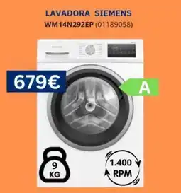 Master Cadena lavadora siemens wm14n292ep oferta