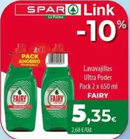 Spar La Palma Fairy lavavajillas ultra poder oferta