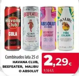 Spar La Palma Havana Club, Beefeater, Malibu o Absolut oferta