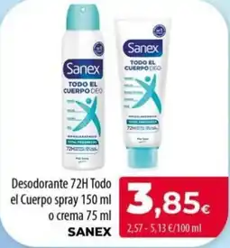 Spar La Palma Sanex desodorante todo el cuerpo oferta