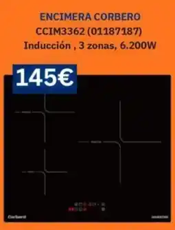 Master Cadena Corbero encimera induccion 3 zonas 6.200w oferta