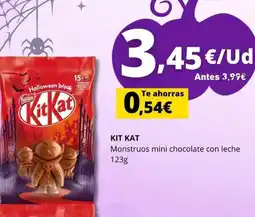 Tu Trébol Hipermercados Kit kat - monstruos mini chocolate con leche oferta