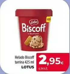 Spar La Palma Lotus - helado biscoff tarrina oferta