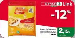 Spar La Palma Spar - queso rallado 4 quesos especial gratina oferta