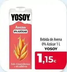 Spar La Palma Yosoy - bebida de avena 0% azucar oferta