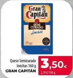 Spar La Palma Gran capitán - queso semicurado lonchas oferta
