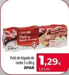 Spar La Palma Spar - pate de higado de cerdo oferta