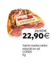 Plenus Supermercados Coren - xamón medios centro reducido en sal oferta