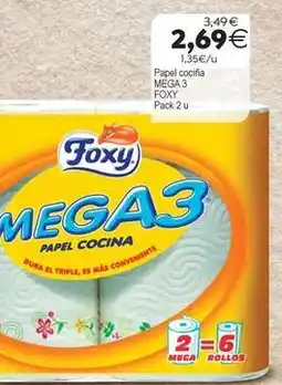 Plenus Supermercados Foxy - papel cocina mega 3 oferta