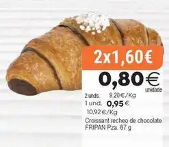 Plenus Supermercados Fripan - croissant recheo de chocolate oferta