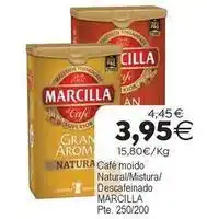 Plenus Supermercados Marcilla - cafe moída natural/mistura/ descafeinado oferta