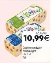 Plenus Supermercados Larsa - queixo sandwich normal/light oferta