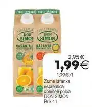 Plenus Supermercados Don simón - zume laranxa espremida con/sen polpa oferta