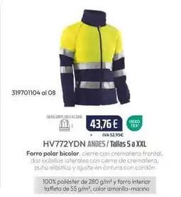 Coinfer Forro polar bicolor oferta
