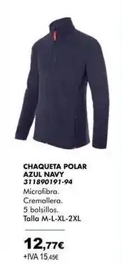 Chaqueta polar azul navy