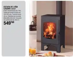 Ferrcash Estufa de leña lugano 130421 oferta