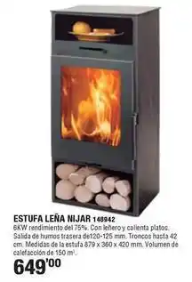 Ferrcash Estufa leña nijar 148942 oferta
