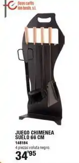 Ferrcash Juego chimenea suelo 148184 oferta