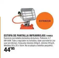 Ferrcash Estufa de pantalla infrarrojos 144653 oferta