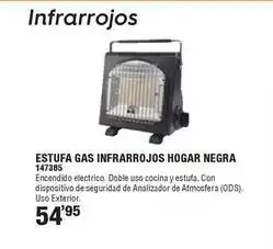 Ferrcash Estufa gas infrarrojos hogar negra 147385 oferta