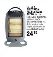 Ferrcash Estufa eléctrica halógna de suelo 101773 oferta