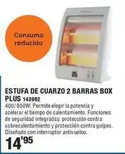 Ferrcash Estufa de cuarzo barras box plus 143982 oferta