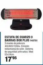 Ferrcash Estufa de cuarzo barras box plus 143751 oferta