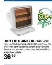 Ferrcash Estufa de cuarzo barras 147391 oferta