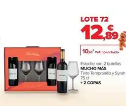 Carrefour Mucho más - estuche con 2 botellas tinto tempranillo y syrah oferta